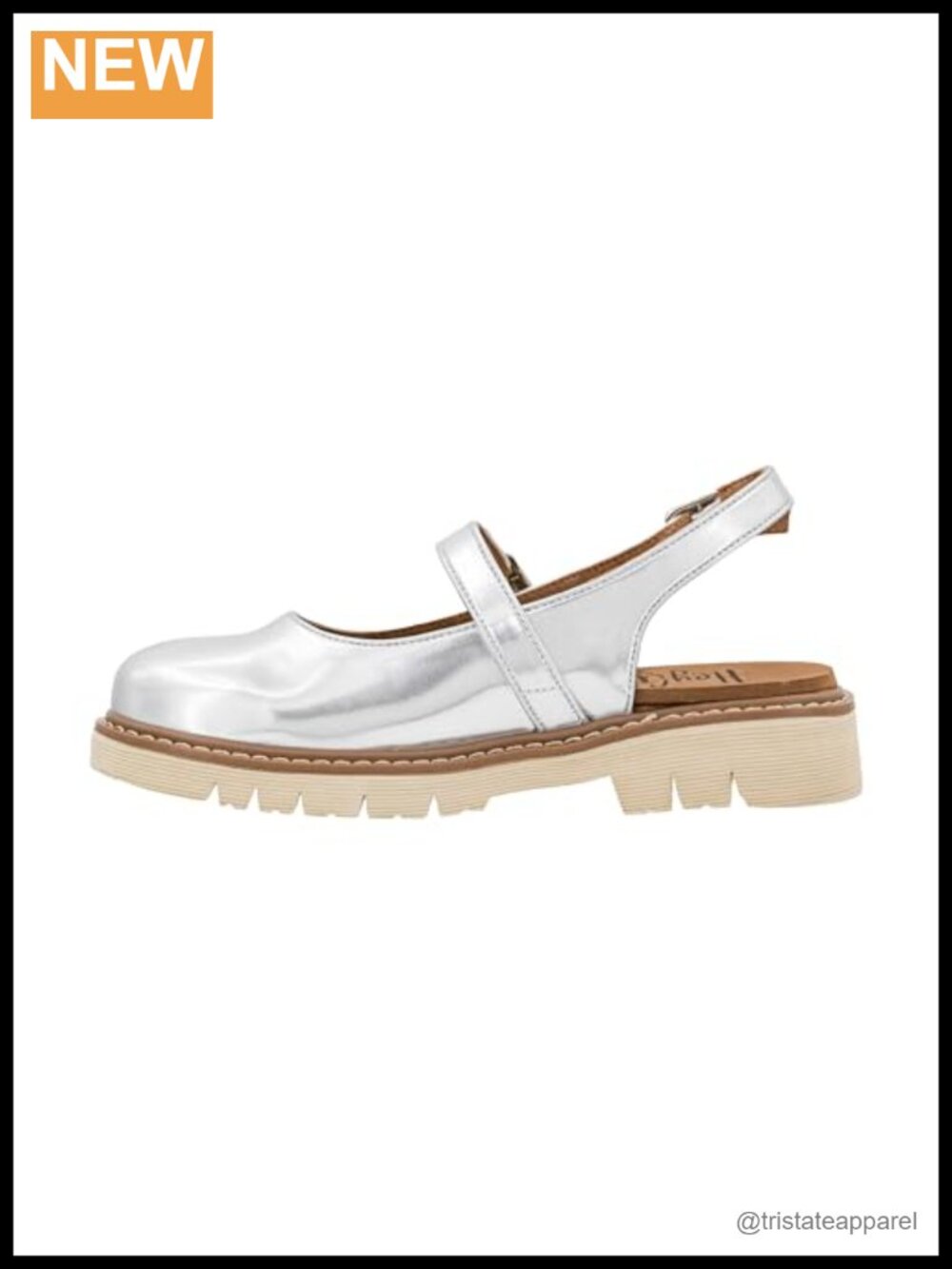 Heeled Mary Jane Loafer Closed Toe Adjustable Strap EVA Insole